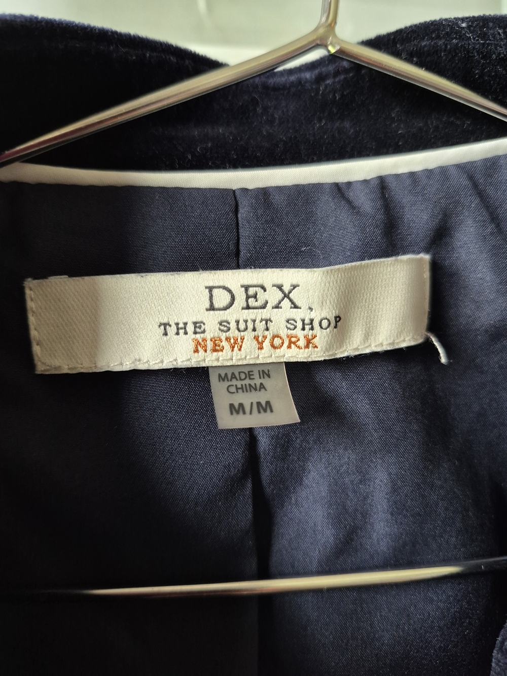 Dex New York Dark Navy Velvet Single-Button Blazer - Picture 3 of 4